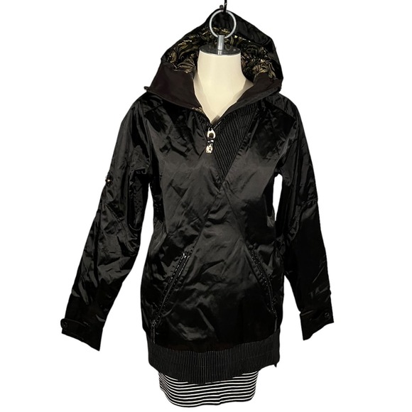 B by Burton S/M Snowboard Lana Pullover Hoodie Jacket Black Gold - Picture 5 of 16